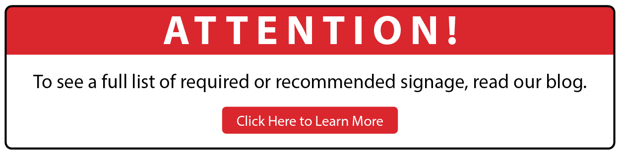 Required or recommended signage_web banner